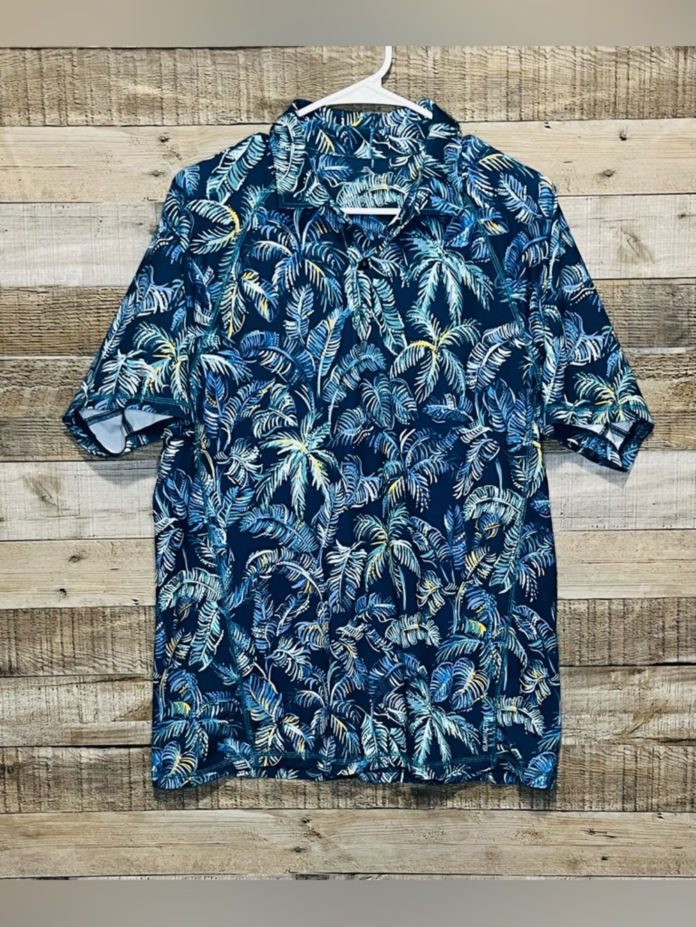 Tommy Bahama Island Active Canopy Fronds Stretch Men’s Polo Shirt, Size Medium